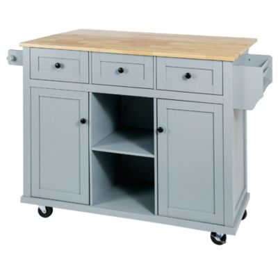 Multifunctional Storage and Wheels Kitchen Cart