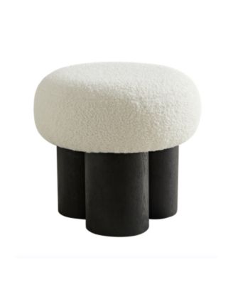 White Lamb Wool Seat, Barrel PVC Pipe With Black Ash Willow