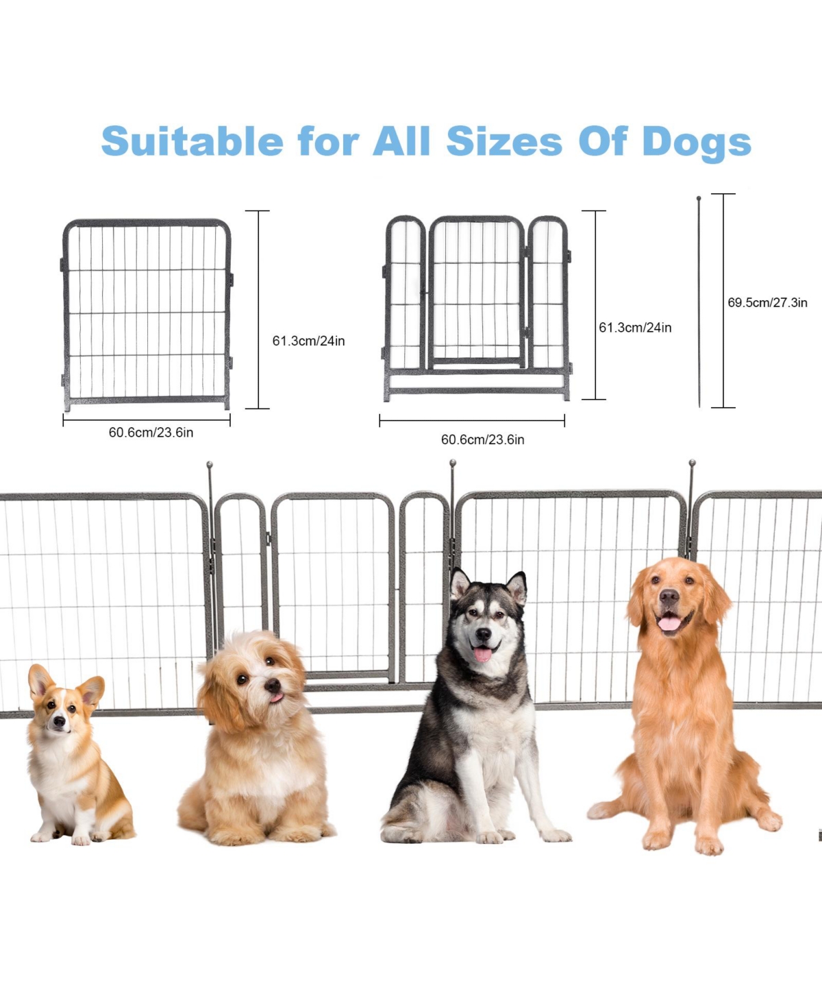 Streamdale Furniture 16-Panel Pet Playpen: 24