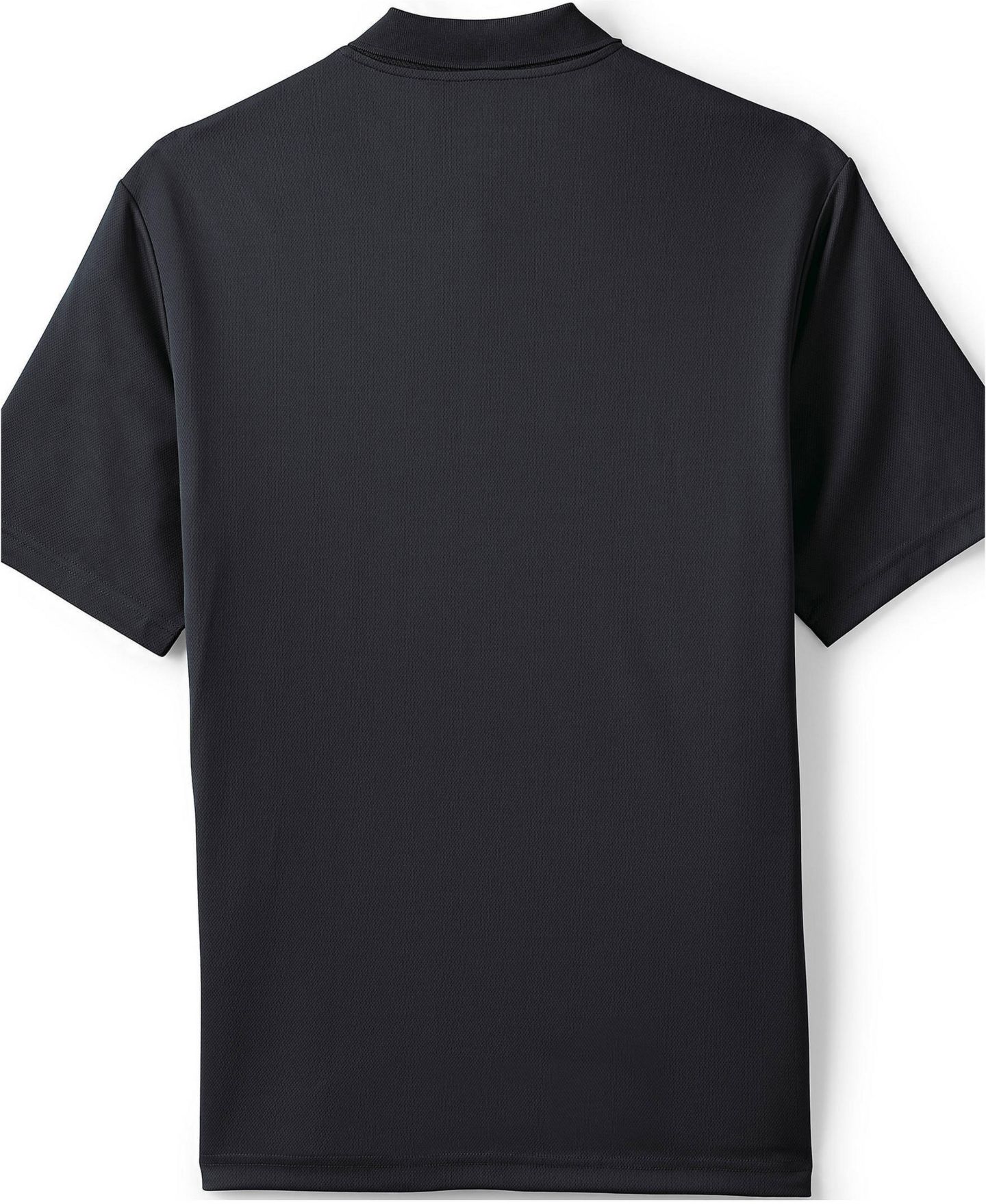 Мужское поло Lands' End Big & Tall Flagship Performance Short Sleeve Polo Shirt, цвет: Чёрный — фото 3