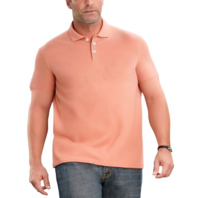 Big & Tall Shrink-Less Longer-Length Cotton Polo Shirt