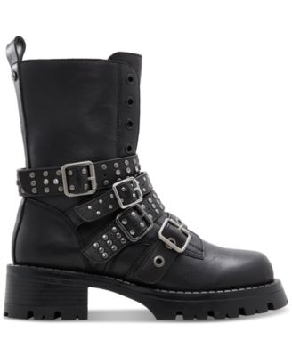 Women's Vortexia Studded Buckled-Strap Booties