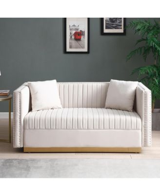 Modern Velvet Sofa Set with Pillows