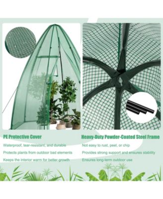 5.5 x 5.5 x 6 Feet Portable Mini Greenhouse with All-Weather PE Cover