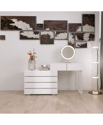 White 10-Drawer Chest of Drawers