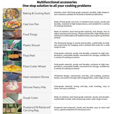 Streamdale 12" Stainless Rotatable Pizza Oven with Thermometer & Bag