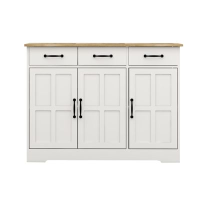 Farmhouse Buffet Cabinet with Drawers and Doors