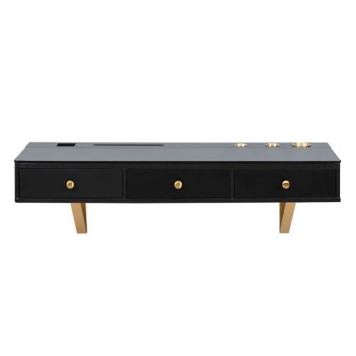 47" Floating Shelf with Drawer & Multi-Purpose Wall-Mounted Desk