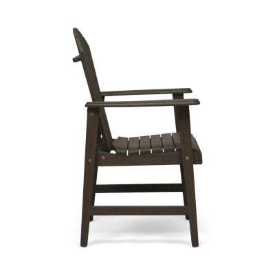 Weather-Resistant Acacia Wood Adirondack Dining Chairs (Set of Two)