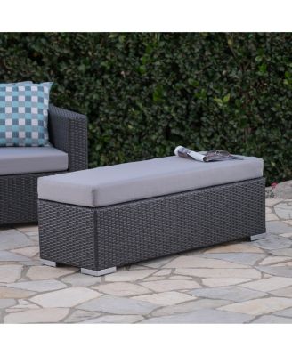 All-Weather Wicker Picnic Bench for Backyard Staycations