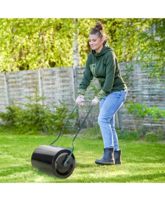 3-Piece Push and Tow-Behind Lawn Roller with 15 Gallon Capacity