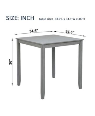 Elegant Solid Wood Counter Height Dining Table with Spacious Surface, Table Only
