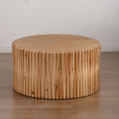 Wooden Unique Texture Easy Care Retro Design Coffee Table