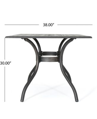 Austin 68" Cast Aluminum Rectangular Dining Table