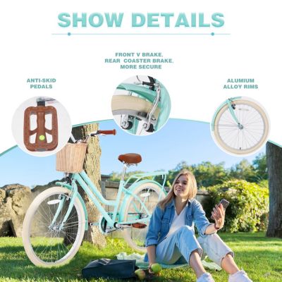 Streamdale 24" Steel Frame Girls Bike for 10+ Years