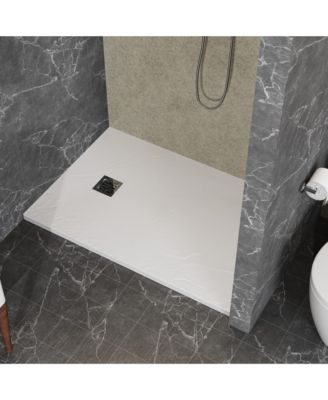 32"x48" White ABS & Acrylic Shower Base Combo