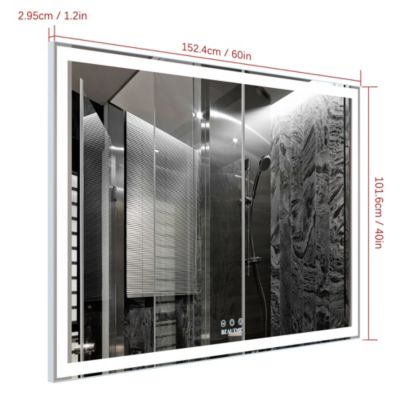 Oversized LED Bathroom Mirror with 3 Color Modes