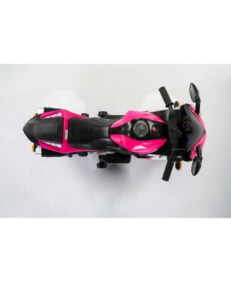 Streamdale Kids Ride-On Motorcycle w/ Lights & Training Wheels