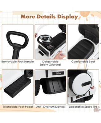 3-In-1 Kids Ride on Mercedes Benz G350 Push Car with Canopy