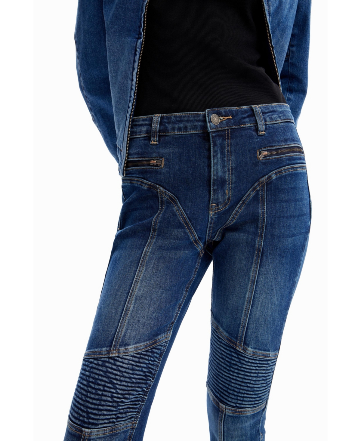 Desigual Women's Slim biker jeans