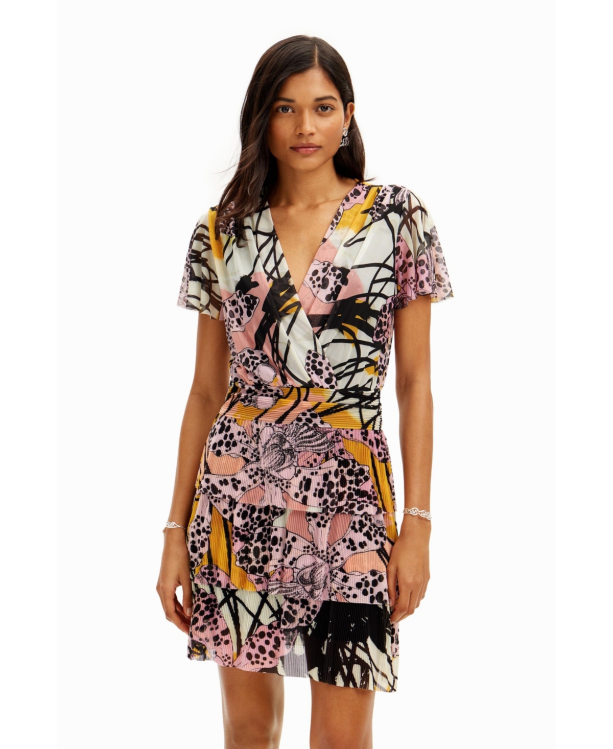 Desigual Women's M. Christian Lacroix orchid mini dress