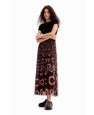 knee length dresses for ladies Geometric Print Midi Dress main image 1