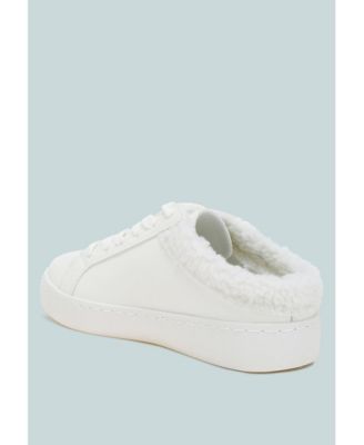 Moxie Fur Collar Slip On Sneakers
