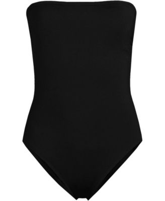 Women's Chlorine Resistant Bandeau High Leg Strappy One Piece Swimsuit