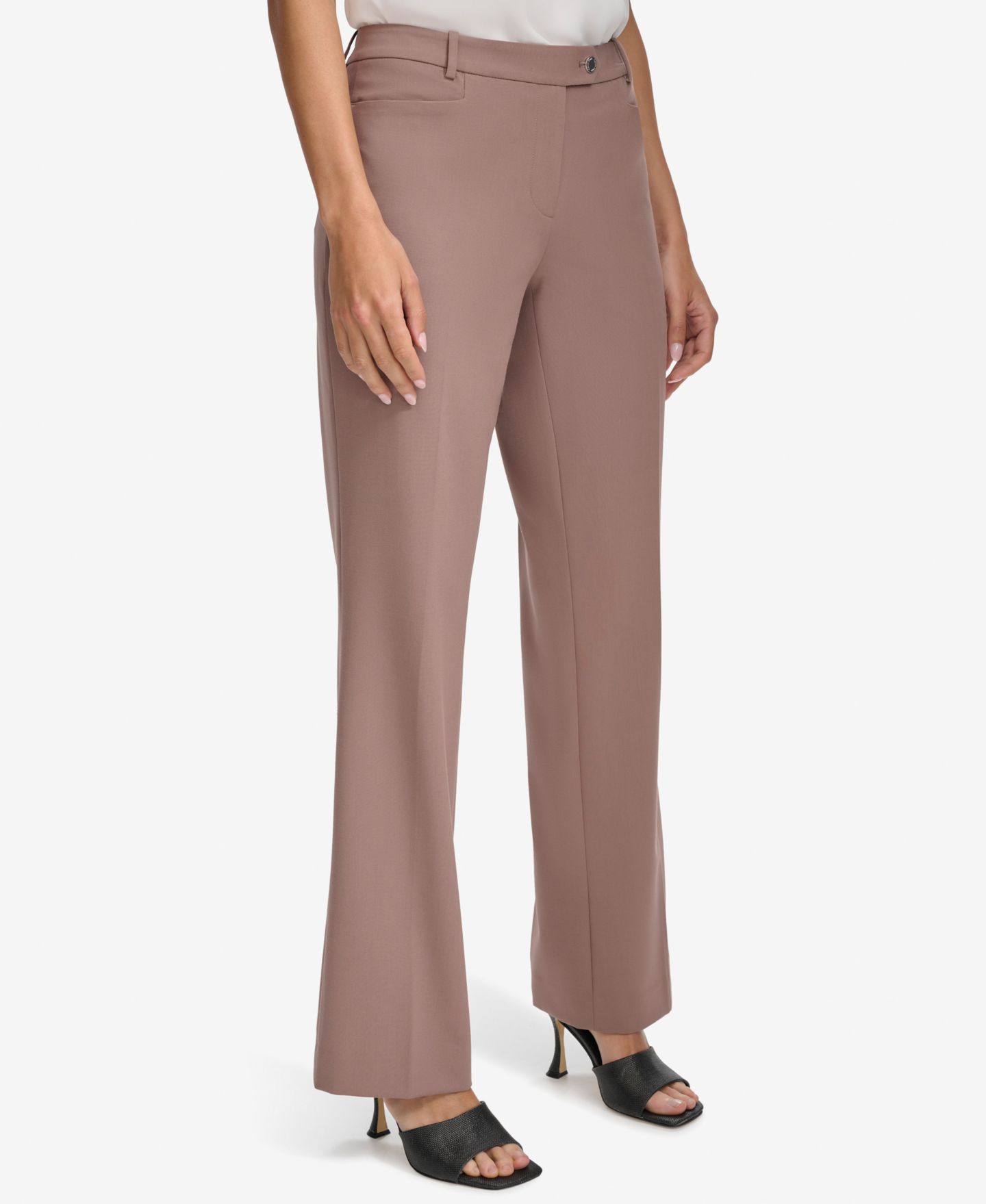 Женские брюки Calvin Klein Modern Fit Trousers, цвет: Какао — фото 3