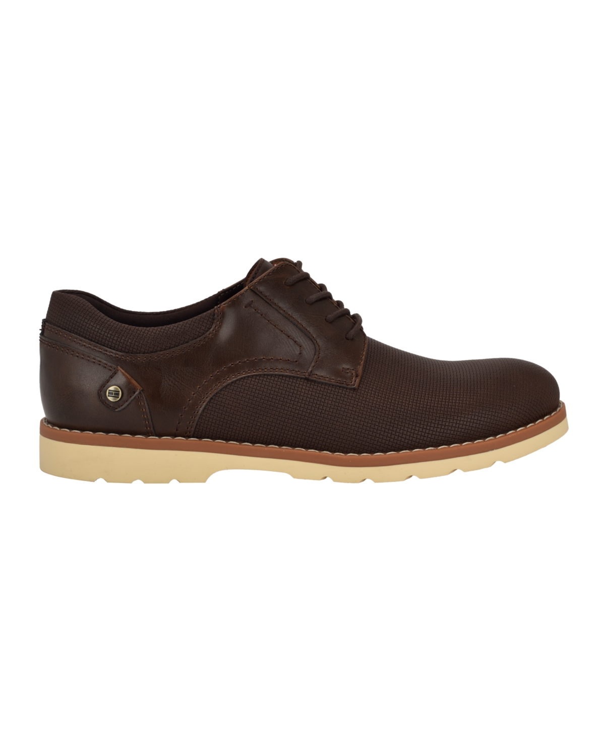 Tommy Hilfiger Men's Nemoza Lace Up Dress Oxfords In Dark Brown Multi
