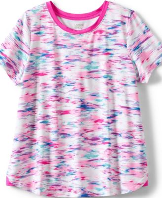 Girls Short Sleeve Active Curved Hem Tee