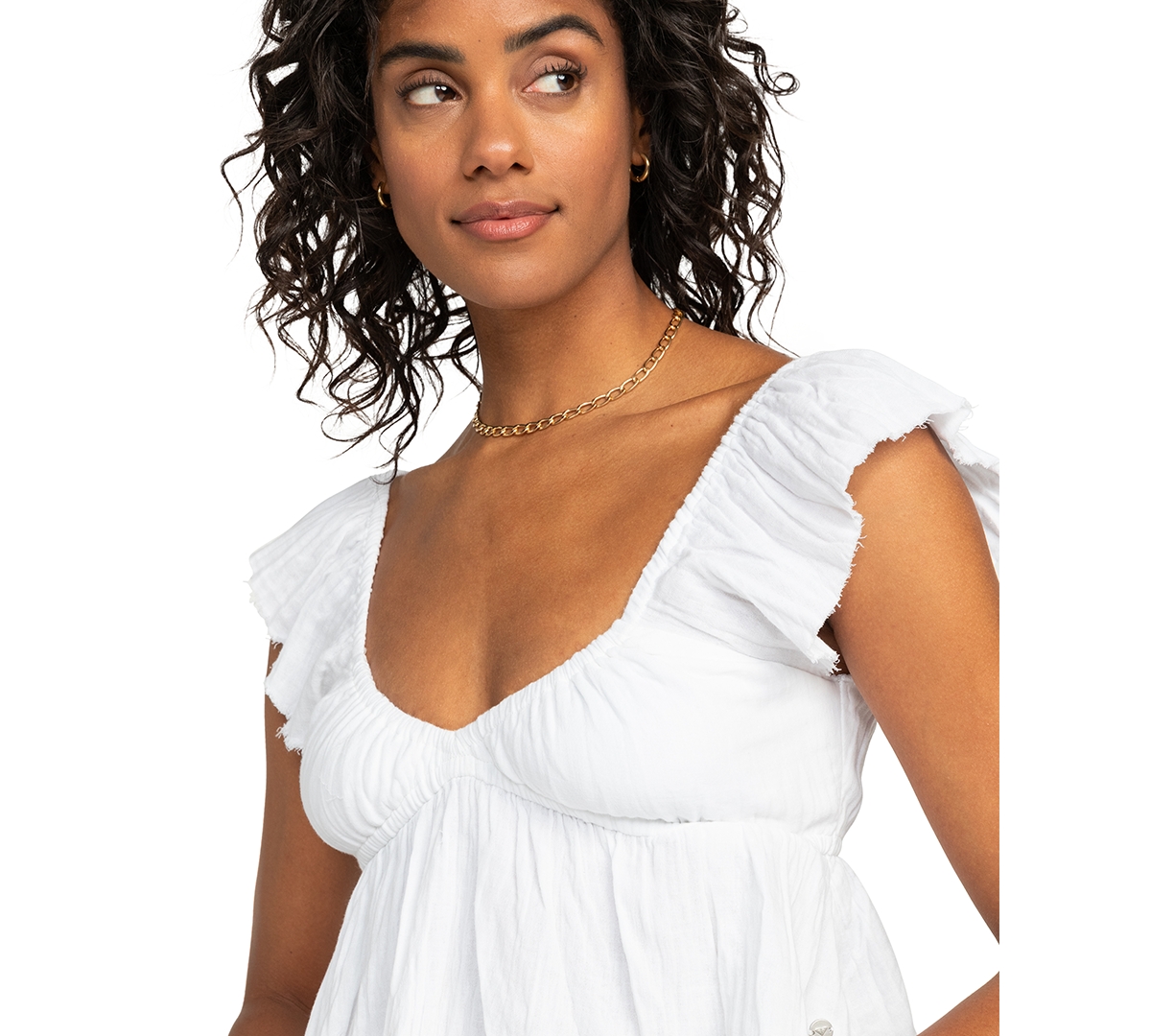 Roxy Juniors' Brisa Cotton Gauze Crop Top