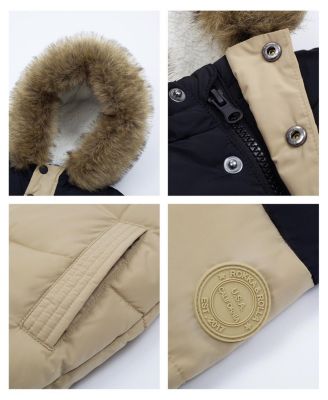 Toddler Boys Fleece Lined Puffer Jacket Coat 2T-5T