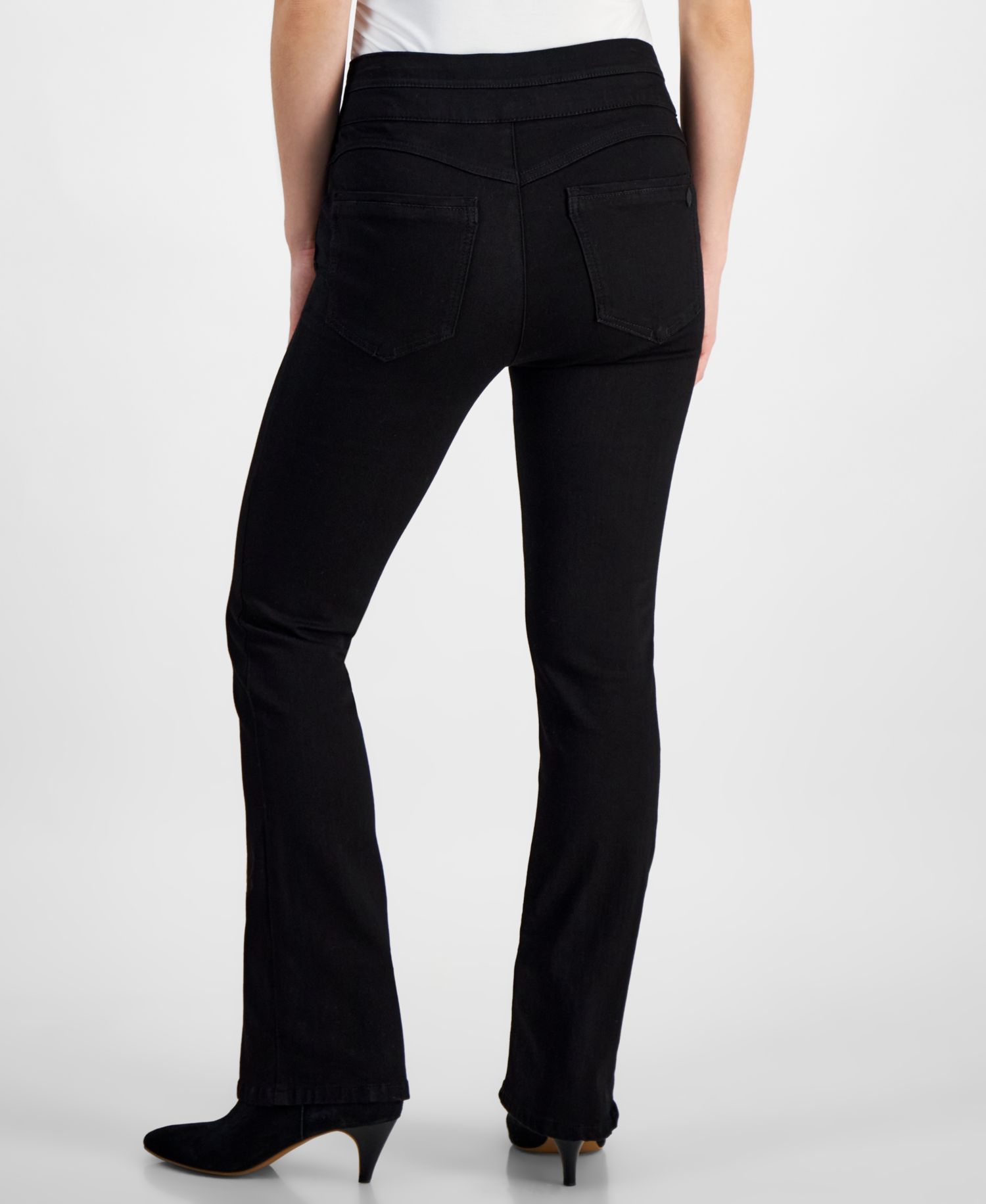 Petite "Ab"solution Pull-On High-Rise Bootcut Jeans