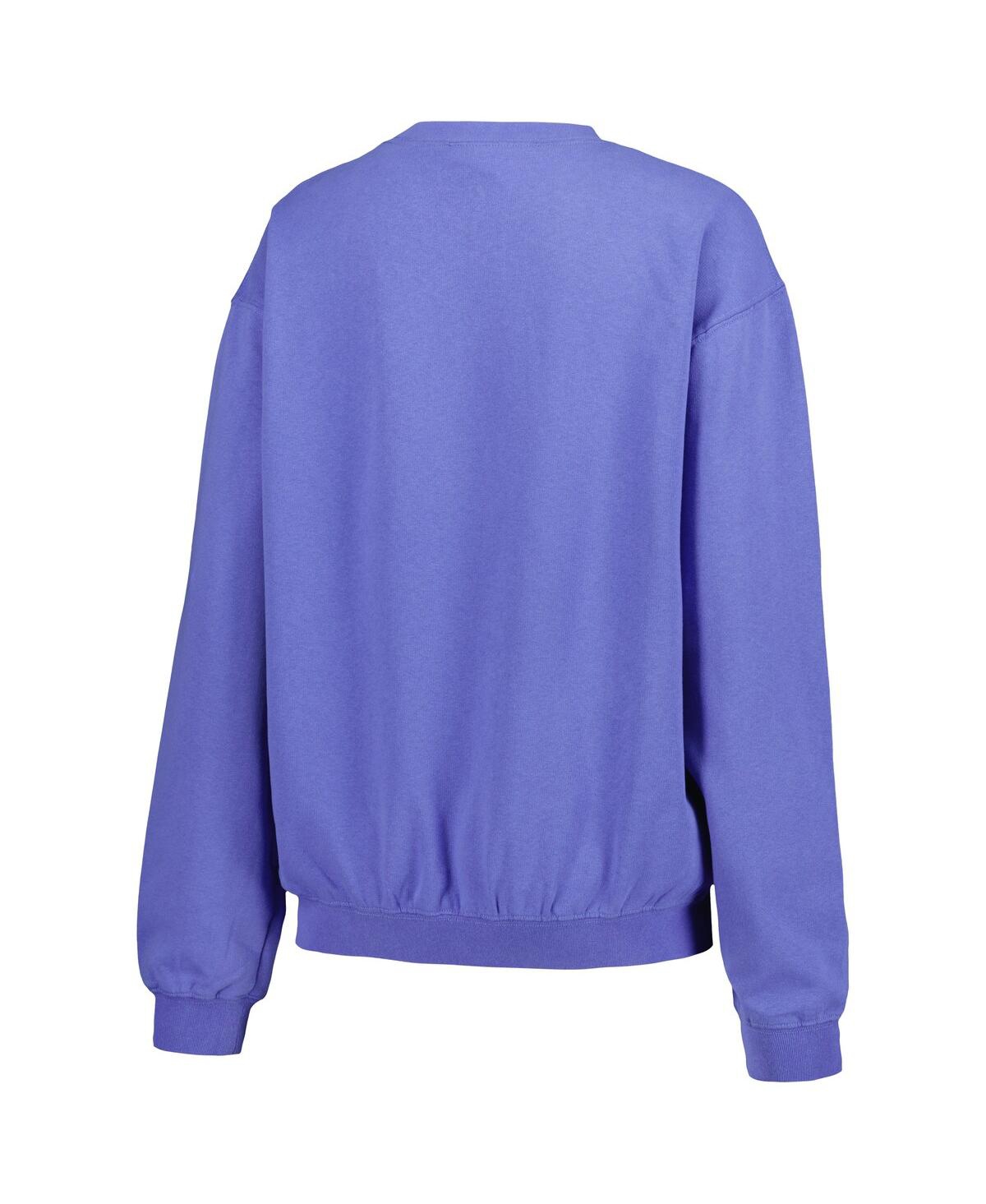 Soft As A Grape Women's Royal New York Mets Pigment Dye Pullover Sweatshirt In Royal