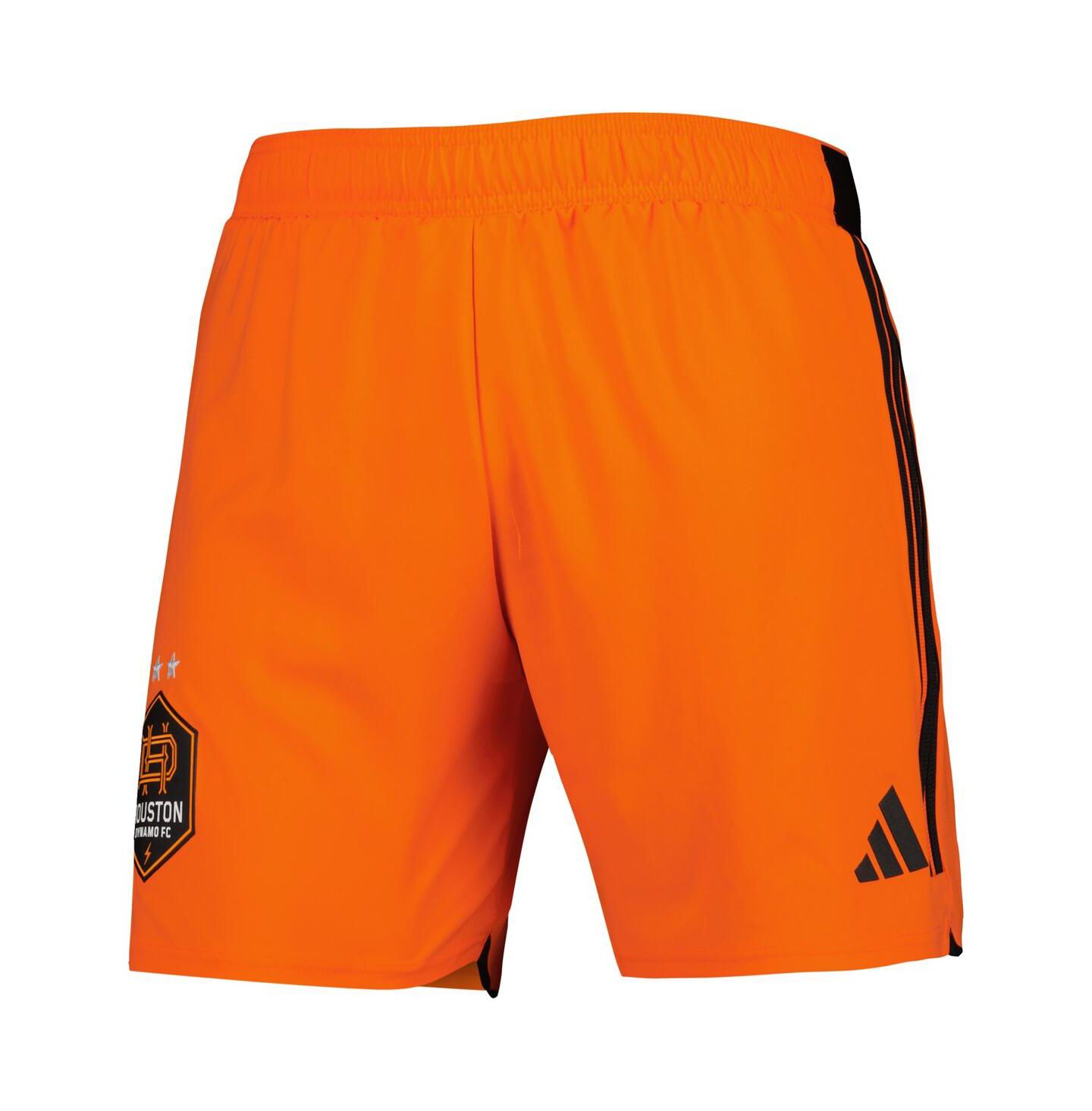Мужские шорты adidas Orange Houston Dynamo FC 2023 Away Aeroready Authentic — фото 2