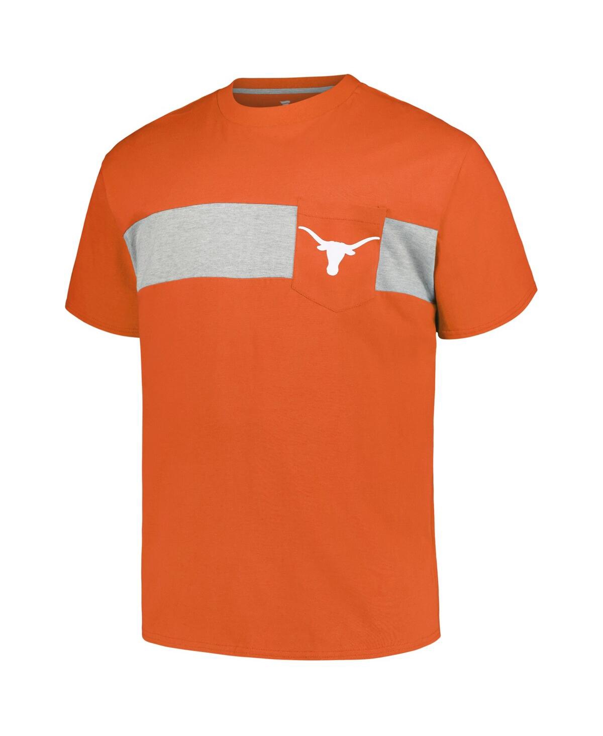 Profile Men's Texas Orange Texas Longhorns Big Tall Color Stripe T-shirt In Orange