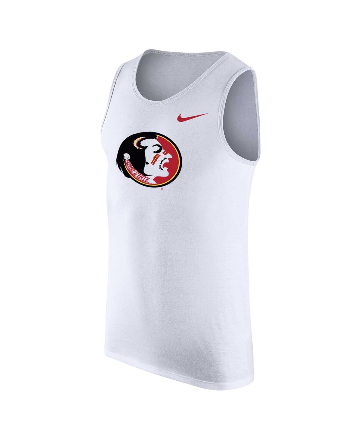 Nike Men's White Florida State Seminoles Vintage-like Logo Performance Tank Top In White