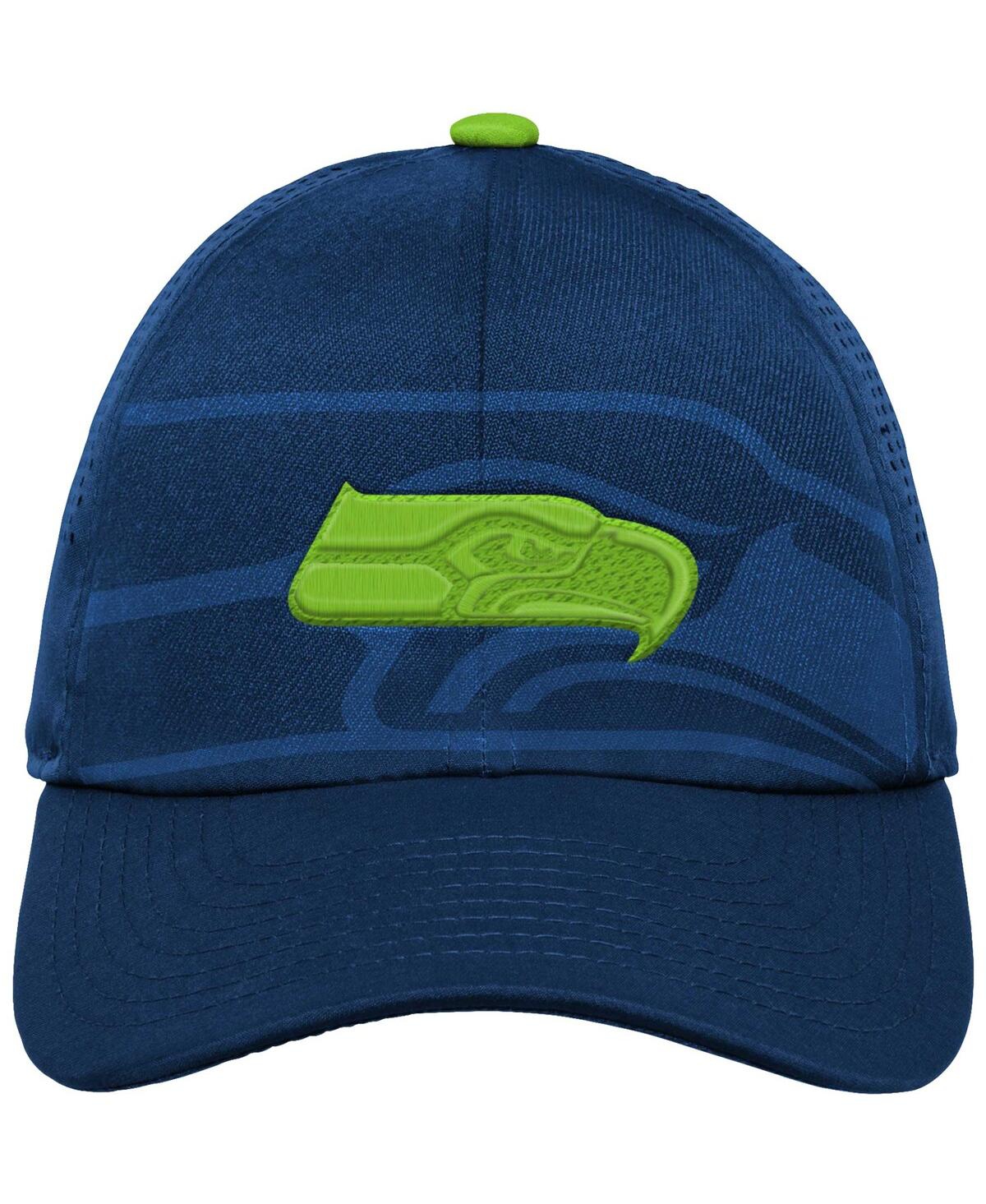 Outerstuff Big Boys And Girls College Navy Seattle Seahawks Tailgate Adjustable Hat In Navy
