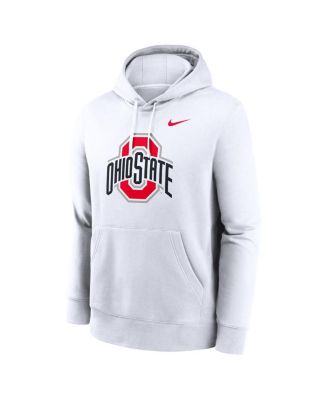 Men's White Ohio State Buckeyes Primetime Evergreen Club Fleece Pullover Hoodie