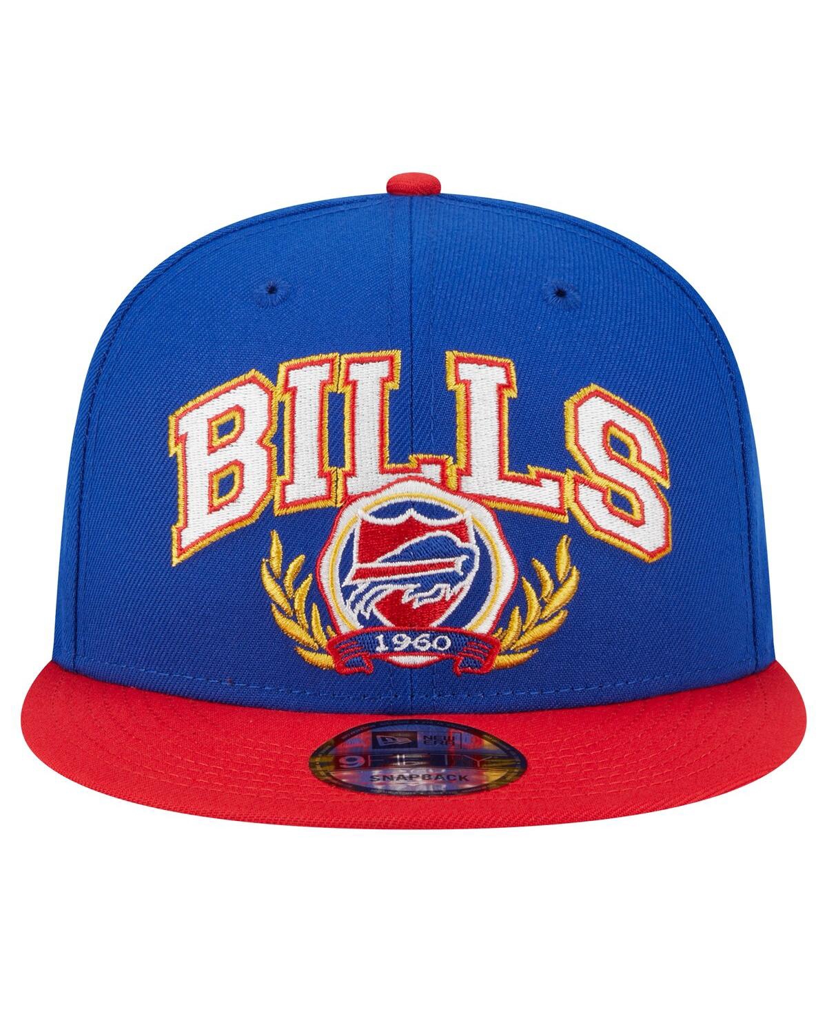 New Era Men'sRed Buffalo Bills Team Establish 9FIFTY Snapback Hat - Royal, Red