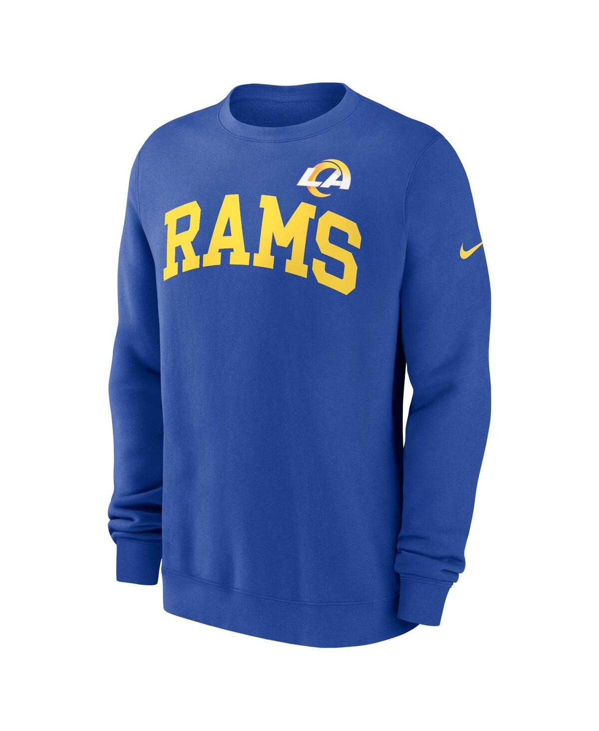Nike Men's Royal Los Angeles Rams Club Pullover Sweatshirt In Royal
