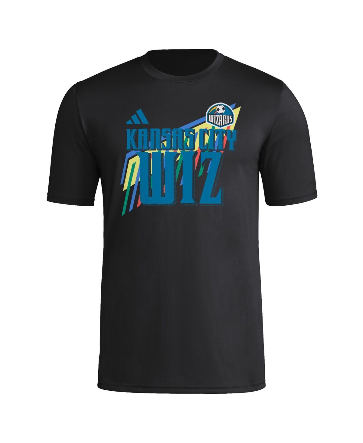 Adidas Men'sSporting Kansas City 2024 Mls Jersey Hook Pre-Match T-Shirt - Black
