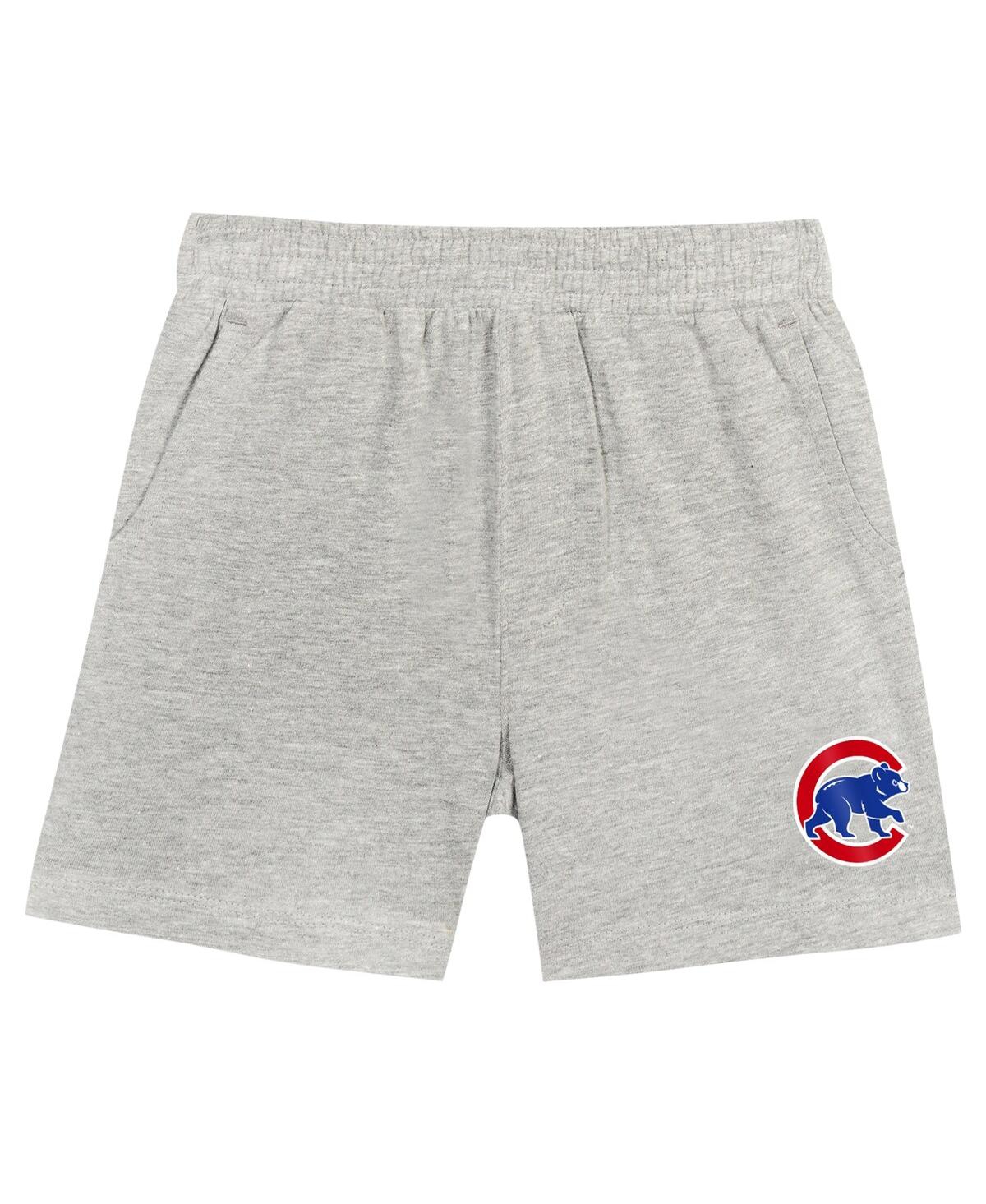 Outerstuff ToddlerGray Chicago Cubs Bases Loaded T-Shirt Shorts Set - Royal, Gray