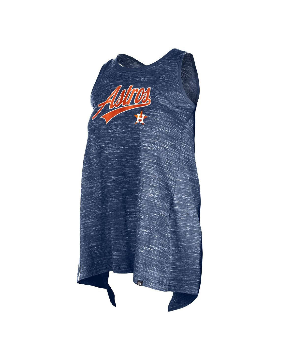 NEW ERA WOMEN'S NAVY HOUSTON ASTROS SPACE-DYE ACTIVE TANK TOP 