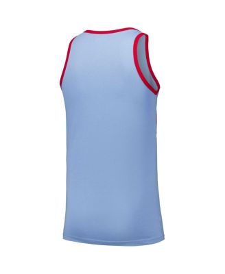 Men's Light Blue Texas Rangers Jersey Ringer Tank Top