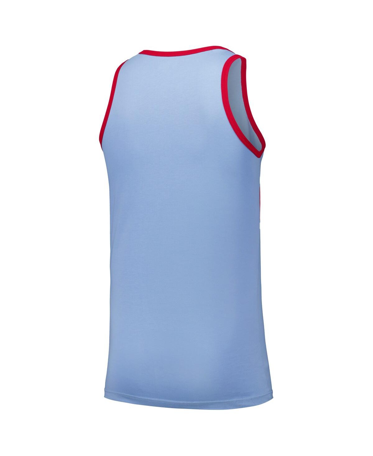 NEW ERA MEN'S LIGHT BLUE TEXAS RANGERS JERSEY RINGER TANK TOP 