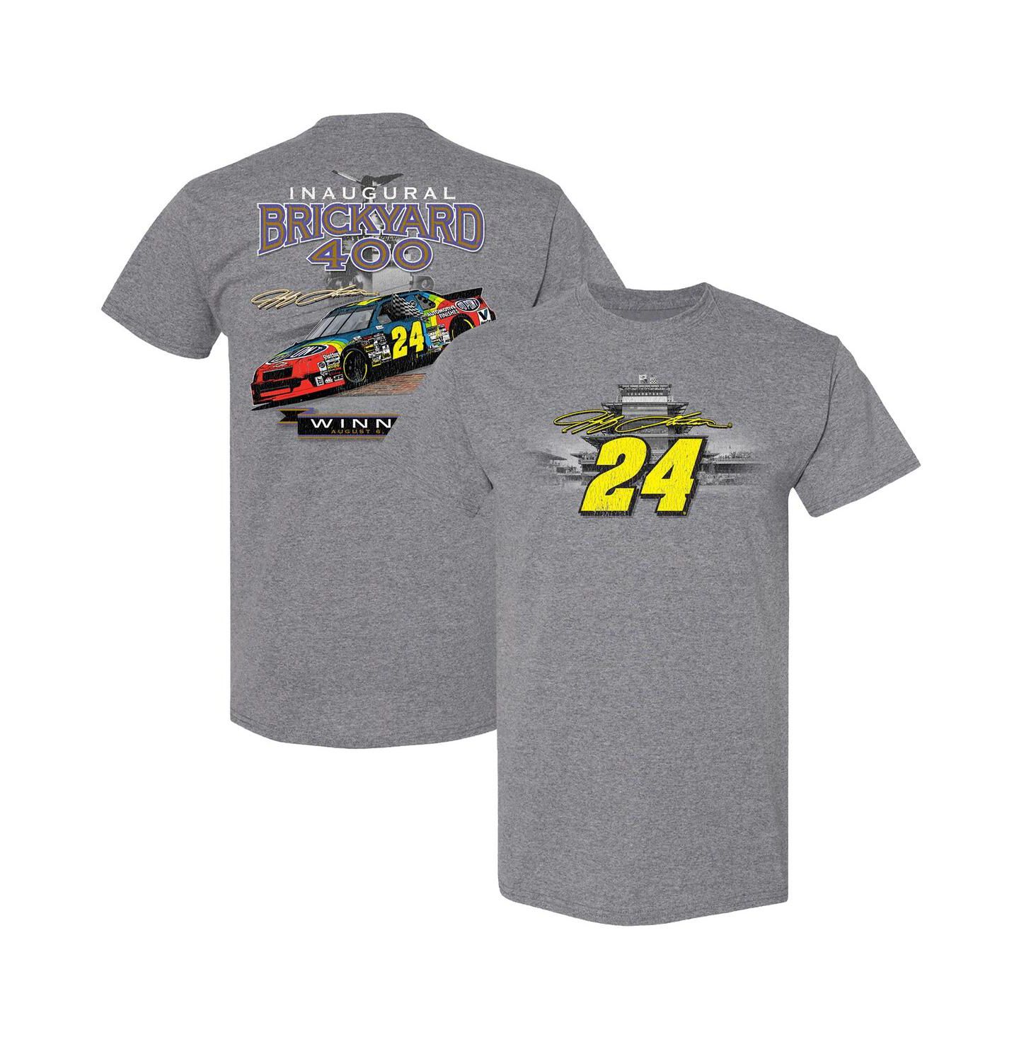 Мужская футболка Hendrick Motorsports Team Collection Heather Charcoal Jeff Gordon 1994 Indy Brickyard 400 Winner — фото 1