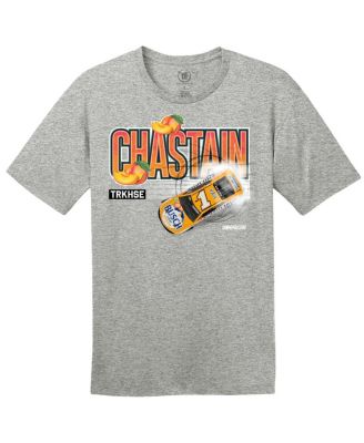 Men's Steel Heather Ross Chastain Busch Light Peach T-Shirt
