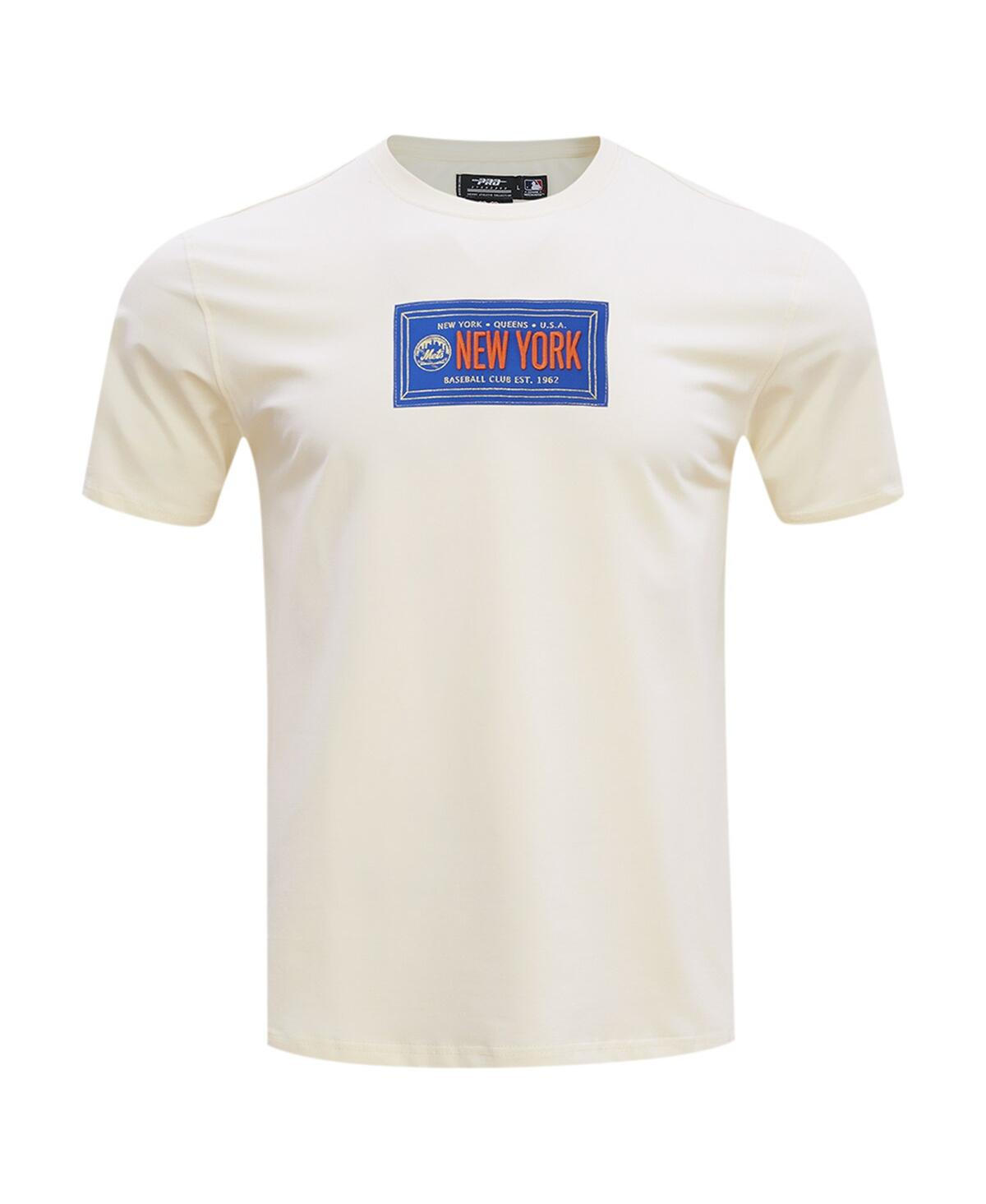 Shop Pro Standard Men's Cream New York Mets Club Member Badge T-shirt